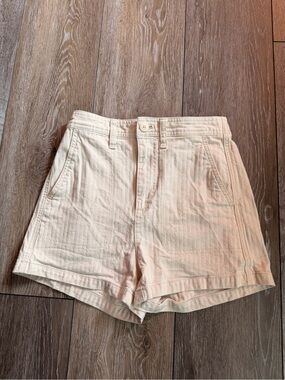 Madewell Cream High-Waist Shorts